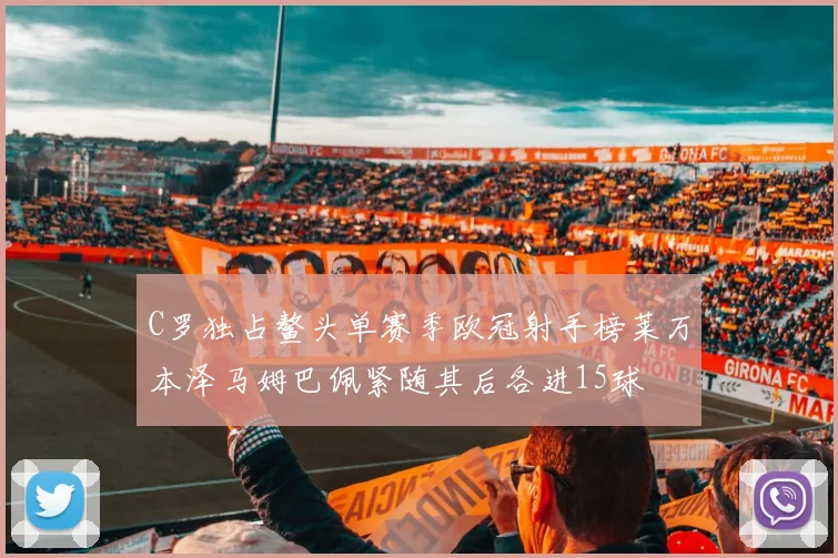 C罗独占鳌头单赛季欧冠射手榜莱万本泽马姆巴佩紧随其后各进15球